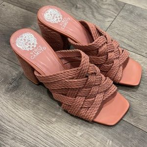 Never Worn Vince Camuto Rose Woven Heel